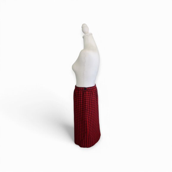 VTG Alfred Dunner 2PC Red & Navy Houndstooth Skirt Suit – Petite (10/6) - Picture 10 of 12